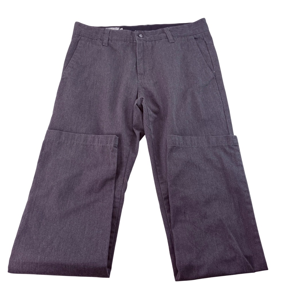 Volcom Mens Dark Grey Heather‎ Chino Pants Size 30 Straight Leg Skate Trousers